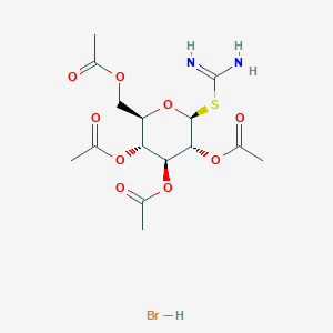 molecular formula C15H23BrN2O9S B016336 2-(2,3,4,6-四-O-乙酰-β-D-吡喃葡萄糖基)-2-硫拟尿素氢溴酸盐 CAS No. 40591-65-9