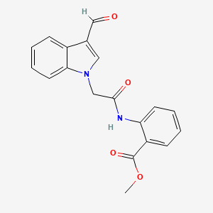 molecular formula C19H16N2O4 B1633600 Methyl 2-[[2-(3-formylindol-1-yl)acetyl]amino]benzoate 