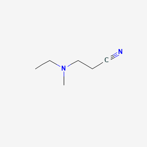 molecular formula C6H12N2 B1633608 3-[Ethyl(methyl)amino]propanenitrile CAS No. 55619-09-5