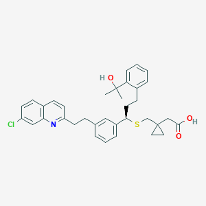 molecular formula C35H38ClNO3S B163361 2-[1-[[(1R)-1-[3-[2-(7-chloroquinolin-2-yl)ethyl]phenyl]-3-[2-(2-hydroxypropan-2-yl)phenyl]propyl]sulfanylmethyl]cyclopropyl]acetic acid CAS No. 142147-67-9