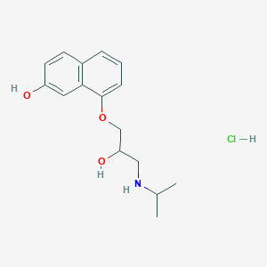 molecular formula C16H22ClNO3 B163365 8-[2-羟基-3-(丙烷-2-基氨基)丙氧基]萘-2-醇；盐酸盐 CAS No. 76275-67-7