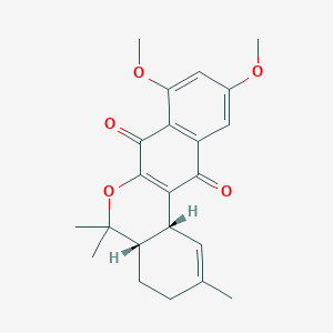 molecular formula C22H24O5 B163370 Naphthgeranine A CAS No. 137109-43-4