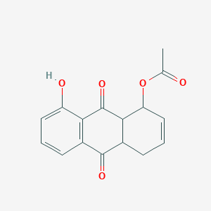 molecular formula C16H14O5 B1633737 1-Acetoxy-8-hydroxy-1,4,4a,9a-tetrahydroanthraquinone CAS No. 70063-65-9