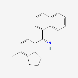 molecular formula C21H19N B1633750 (7-methyl-2,3-dihydro-1H-inden-4-yl)-naphthalen-1-ylmethanimine 