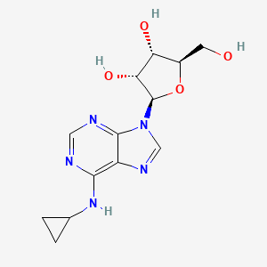 molecular formula C13H17N5O4 B1633756 2-(6-Cyclopropylamino-purin-9-yl)-5-hydroxymethyl-tetrahydro-furan-3,4-diol 