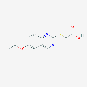 molecular formula C13H14N2O3S B1633775 (6-Ethoxy-4-methyl-quinazolin-2-ylsulfanyl)-acetic acid 