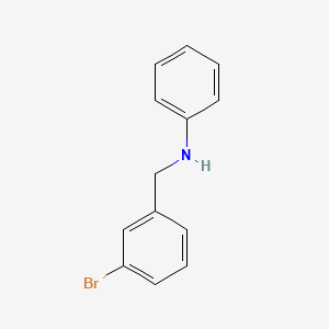 molecular formula C13H12BrN B1633819 N-[(3-bromophenyl)methyl]aniline 