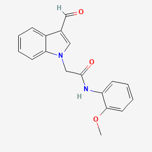 molecular formula C18H16N2O3 B1633821 2-(3-formylindol-1-yl)-N-(2-methoxyphenyl)acetamide 