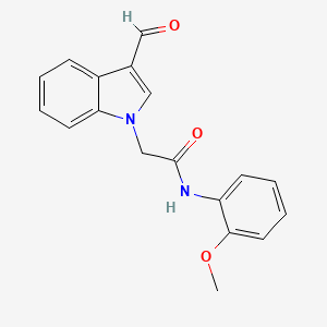 molecular formula C18H16N2O3 B1633821 2-(3-Formyl-1H-indol-1-yl)-N-(2-methoxyphenyl)acetamide 