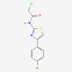 molecular formula C11H8BrClN2OS B1633847 N-[4-(4-bromophenyl)-1,3-thiazol-2-yl]-2-chloroacetamide CAS No. 6125-32-2
