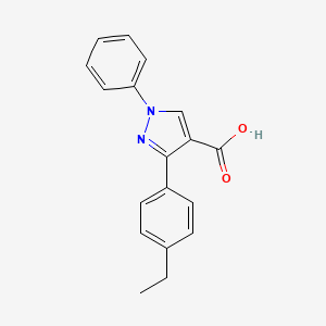 molecular formula C18H16N2O2 B1633875 3-(4-ethylphenyl)-1-phenyl-1H-pyrazole-4-carboxylic acid CAS No. 372107-16-9