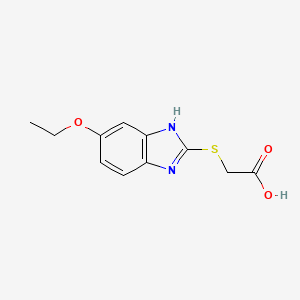 molecular formula C11H12N2O3S B1633891 (6-Ethoxy-1H-benzoimidazol-2-ylsulfanyl)-acetic acid 