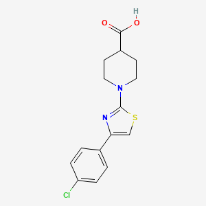 1-[4-(4-Chlorophenyl)-1,3-thiazol-2-yl]-4-piperidinecarboxylic acid