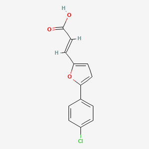 molecular formula C13H9ClO3 B1633900 3-[5-(4-クロロフェニル)フラン-2-イル]アクリル酸 CAS No. 58110-37-5