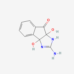 molecular formula C10H9N3O3 B1633917 3a,8a-Dihydroxy-2-imino-2,3,3a,8a-tetrahydroindeno[1,2-d]imidazol-8(1H)-one 