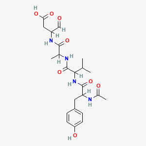 molecular formula C23H32N4O8 B1633986 3-[2-[[2-[[2-Acetamido-3-(4-hydroxyphenyl)propanoyl]amino]-3-methylbutanoyl]amino]propanoylamino]-4-oxobutanoic acid 