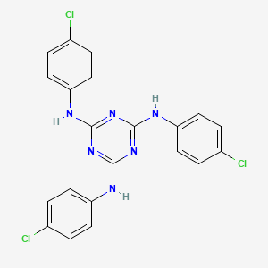 molecular formula C21H15Cl3N6 B1633989 2-N,4-N,6-N-tris(4-chlorophenyl)-1,3,5-triazine-2,4,6-triamine 