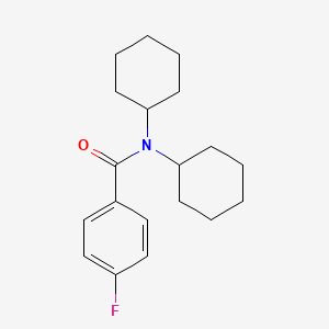molecular formula C19H26FNO B1634027 N,N-dicyclohexyl-4-fluorobenzamide 