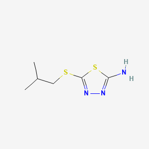 molecular formula C6H11N3S2 B1634054 1,3,4-噻二唑-2-胺，5-[(2-甲基丙基)硫基]- CAS No. 33313-07-4