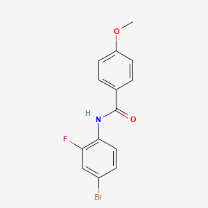 molecular formula C14H11BrFNO2 B1634138 N-(4-bromo-2-fluorophenyl)-4-methoxybenzamide 