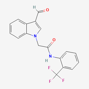 2-(3-Formyl-indol-1-yl)-N-(2-trifluoromethyl-phenyl)-acetamide
