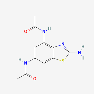 molecular formula C11H12N4O2S B1634161 N-(6-Acetylamino-2-amino-benzothiazol-4-yl)-acetamide 