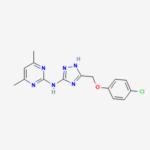 2-Pyrimidinamine, N-[5-[(4-chlorophenoxy)methyl]-1H-1,2,4-triazol-3-yl]-4,6-dimethyl-