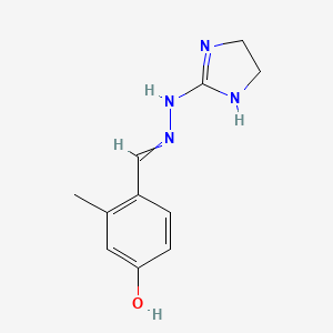 4-[(4,5-Dihydro-1H-imidazol-2-ylhydrazinylidene)methyl]-3-methylphenol