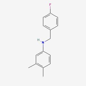 molecular formula C15H16FN B1634201 N-(4-Fluorobenzyl)-3,4-dimethylaniline 