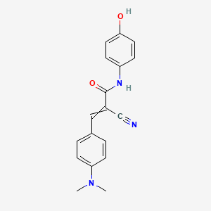 (Z)-2-cyano-3-(4-dimethylaminophenyl)-N-(4-hydroxyphenyl)prop-2-enamide