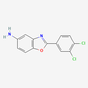 molecular formula C13H8Cl2N2O B1634229 2-(3,4-Dichlorophenyl)-1,3-benzoxazol-5-amine CAS No. 293737-85-6