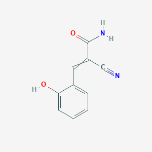molecular formula C10H8N2O2 B1634245 2-Cyano-3-(2-hydroxyphenyl)acrylamide 