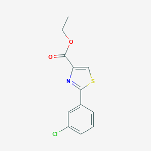 molecular formula C12H10ClNO2S B163428 Ethyl 2-(3-chlorophenyl)thiazole-4-carboxylate CAS No. 132089-34-0