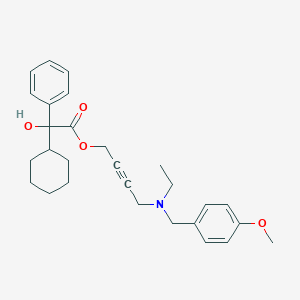 molecular formula C28H35NO4 B016343 4-[(乙基-[(4-甲氧基苯基)甲基]氨基]丁-2-炔基 2-环己基-2-羟基-2-苯基乙酸酯 CAS No. 181647-10-9