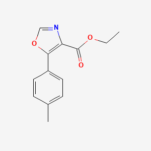 molecular formula C13H13NO3 B1634315 5-P-Tolyl-oxazole-4-carboxylic acid ethyl ester 