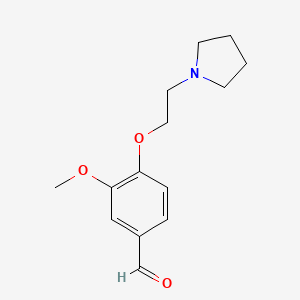 3-Methoxy-4-[2-(pyrrolidin-1-yl)ethoxy]benzaldehyde