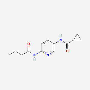 N-[6-(butanoylamino)pyridin-3-yl]cyclopropanecarboxamide