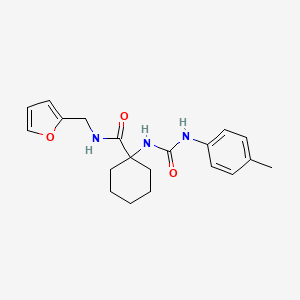 molecular formula C20H25N3O3 B1634365 N-(furan-2-ylmethyl)-1-[(4-methylphenyl)carbamoylamino]cyclohexane-1-carboxamide 