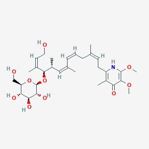 molecular formula C31H47NO10 B163438 13-羟基葡萄皮菌素 A CAS No. 132150-13-1