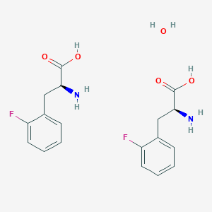 molecular formula C18H22F2N2O5 B1634426 (S)-2-Amino-3-(2-fluorophenyl)propanoic acid hydrate(2:1) 