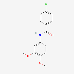 molecular formula C15H14ClNO3 B1634485 4-chloro-N-(3,4-dimethoxyphenyl)benzamide 