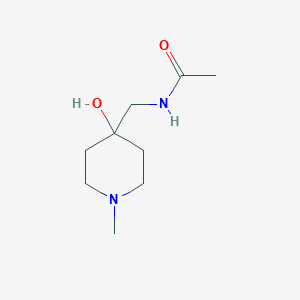 molecular formula C9H18N2O2 B163451 4-Acetamidomethyl-4-hydroxy-1-methylpiperidine CAS No. 138300-83-1