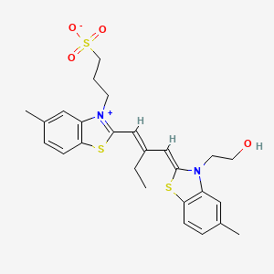 molecular formula C26H30N2O4S3 B1634547 3-[2-[(E)-2-[(Z)-[3-(2-hydroxyethyl)-5-methyl-1,3-benzothiazol-2-ylidene]methyl]but-1-enyl]-5-methyl-1,3-benzothiazol-3-ium-3-yl]propane-1-sulfonate 
