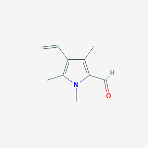 molecular formula C10H13NO B163456 4-Ethenyl-1,3,5-trimethylpyrrole-2-carbaldehyde CAS No. 136558-74-2