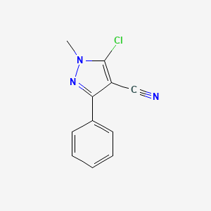 molecular formula C11H8ClN3 B1634570 5-chloro-1-methyl-3-phenyl-1H-pyrazole-4-carbonitrile CAS No. 321848-49-1