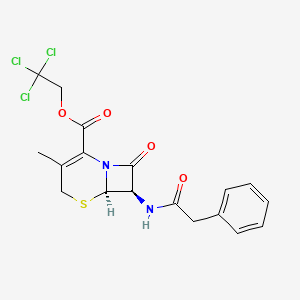 molecular formula C18H17Cl3N2O4S B1634590 2,2,2-trichloroethyl (6R,7R)-3-methyl-8-oxo-7-[(2-phenylacetyl)amino]-5-thia-1-azabicyclo[4.2.0]oct-2-ene-2-carboxylate 