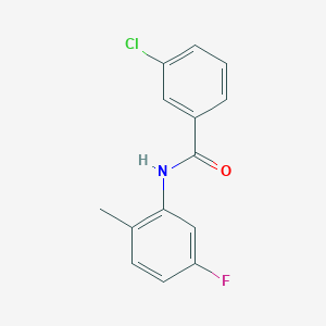 molecular formula C14H11ClFNO B1634599 3-chloro-N-(5-fluoro-2-methylphenyl)benzamide 