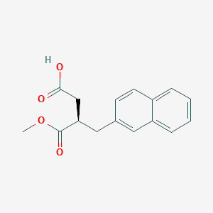 molecular formula C16H16O4 B1634602 (3R)-4-methoxy-3-(naphthalen-2-ylmethyl)-4-oxobutanoic acid 
