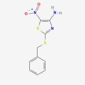 molecular formula C10H9N3O2S2 B1634615 4-Amino-2-benzylthio-5-nitrothiazole 