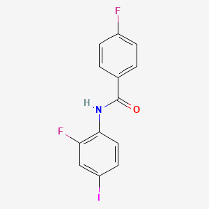 molecular formula C13H8F2INO B1634641 4-fluoro-N-(2-fluoro-4-iodophenyl)benzamide 